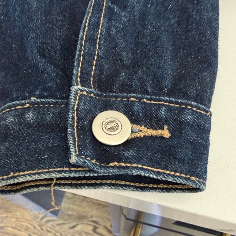 Lazer 2000 (Y2K) Dark Blue Denim Jacket Medium - Picture 4 of 5